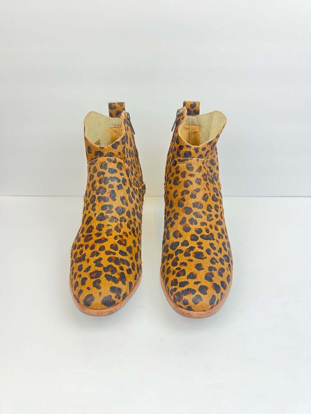 Ugg kingsburg calf hair leopard print zip up heel  ankle boots brown Size 10 - Picture 8 of 8